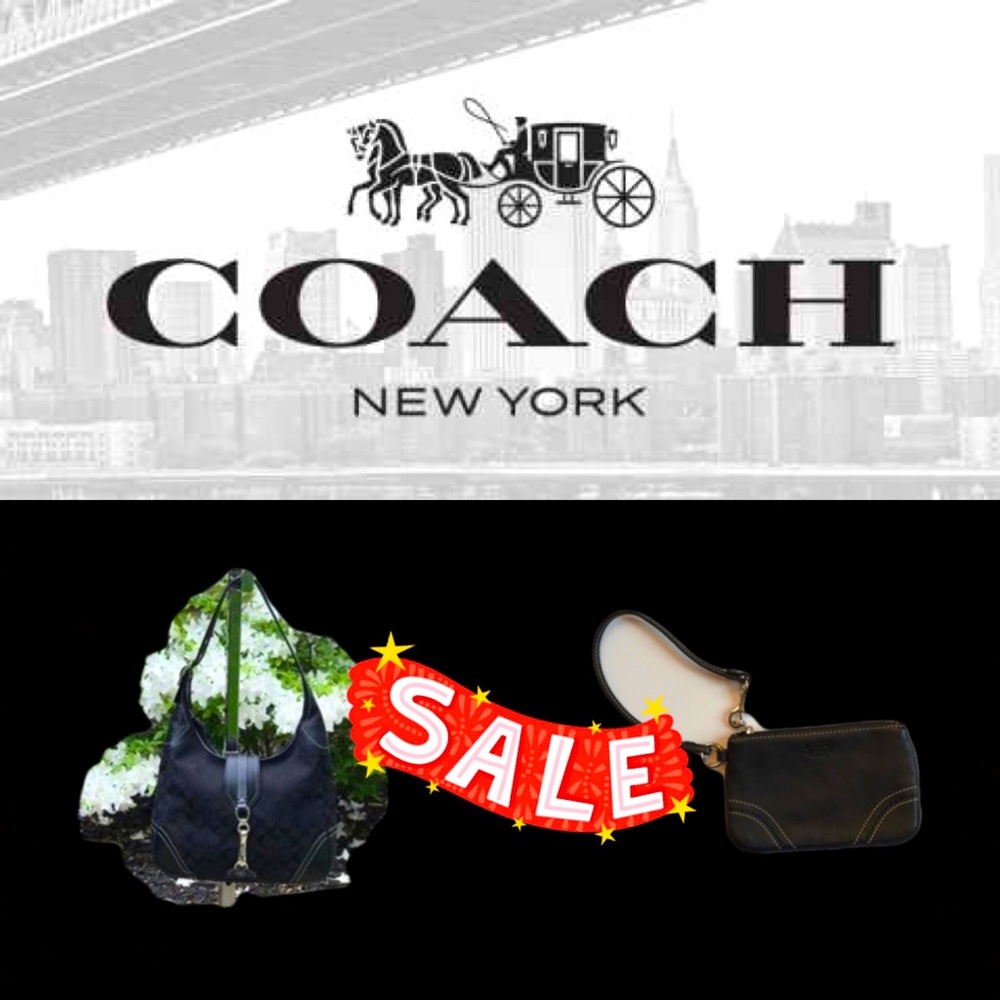 🖤 COACH Signature Clio Hobo & Leather Wristlet 🖤